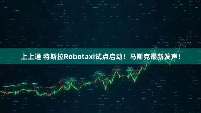 上上通 特斯拉Robotaxi试点启动！马斯克最新发声！