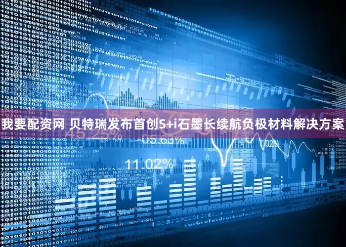 我要配资网 贝特瑞发布首创S+i石墨长续航负极材料解决方案